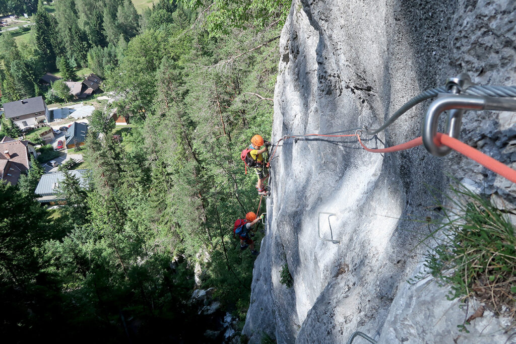 guided ascent on via ferrata jerman