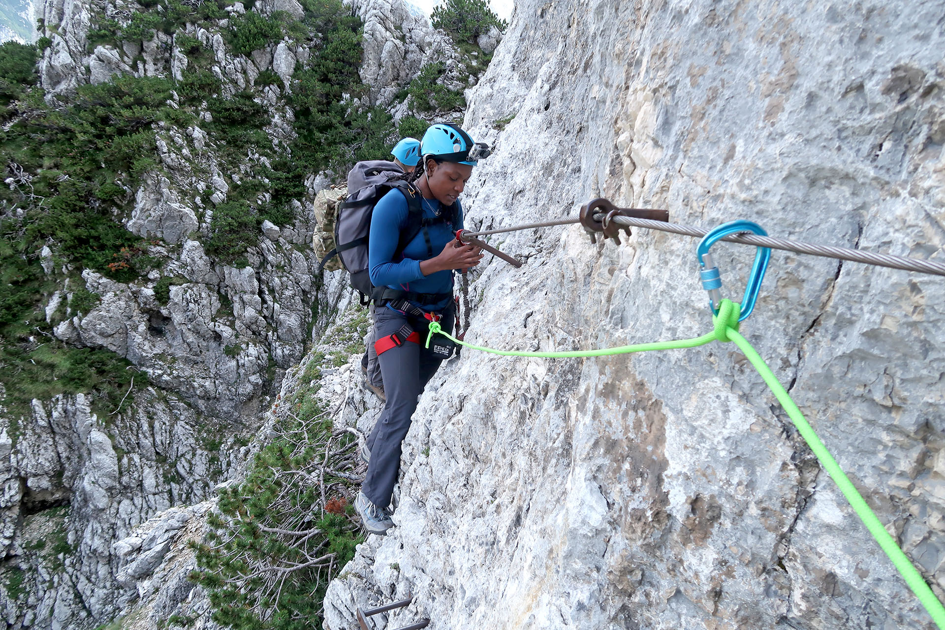 Vodeni vzpon na Triglav po Tominškovi poti.