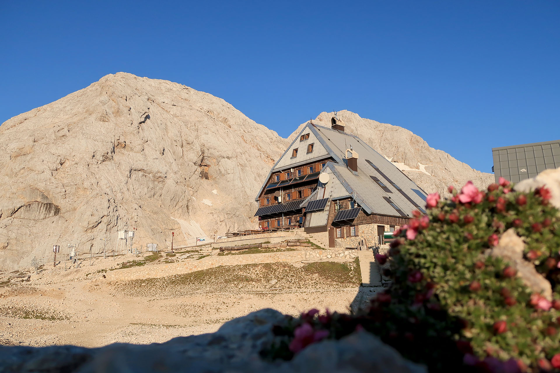 Triglav lodge at Kredarice where we sleep at Triglav guided tours