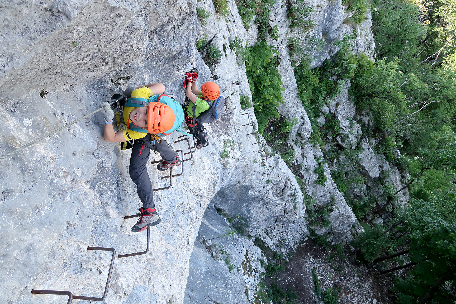 guided ascent on via ferratas in vipava valley