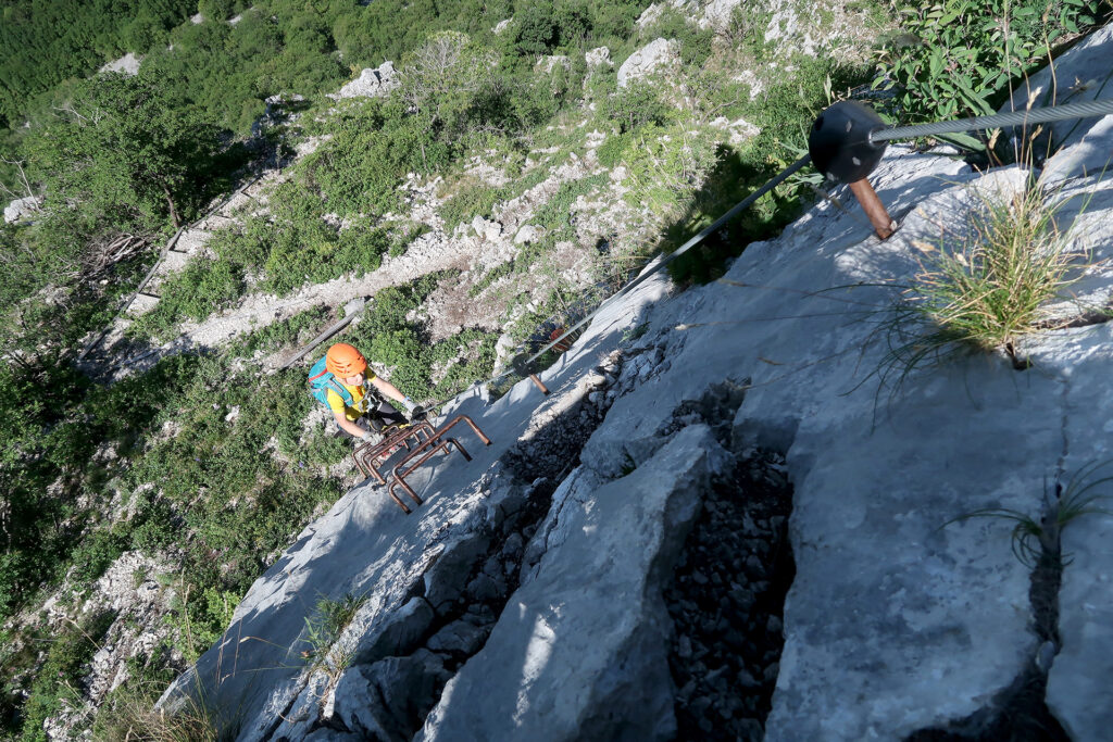 guided ascent on via ferrata furlan and otmar