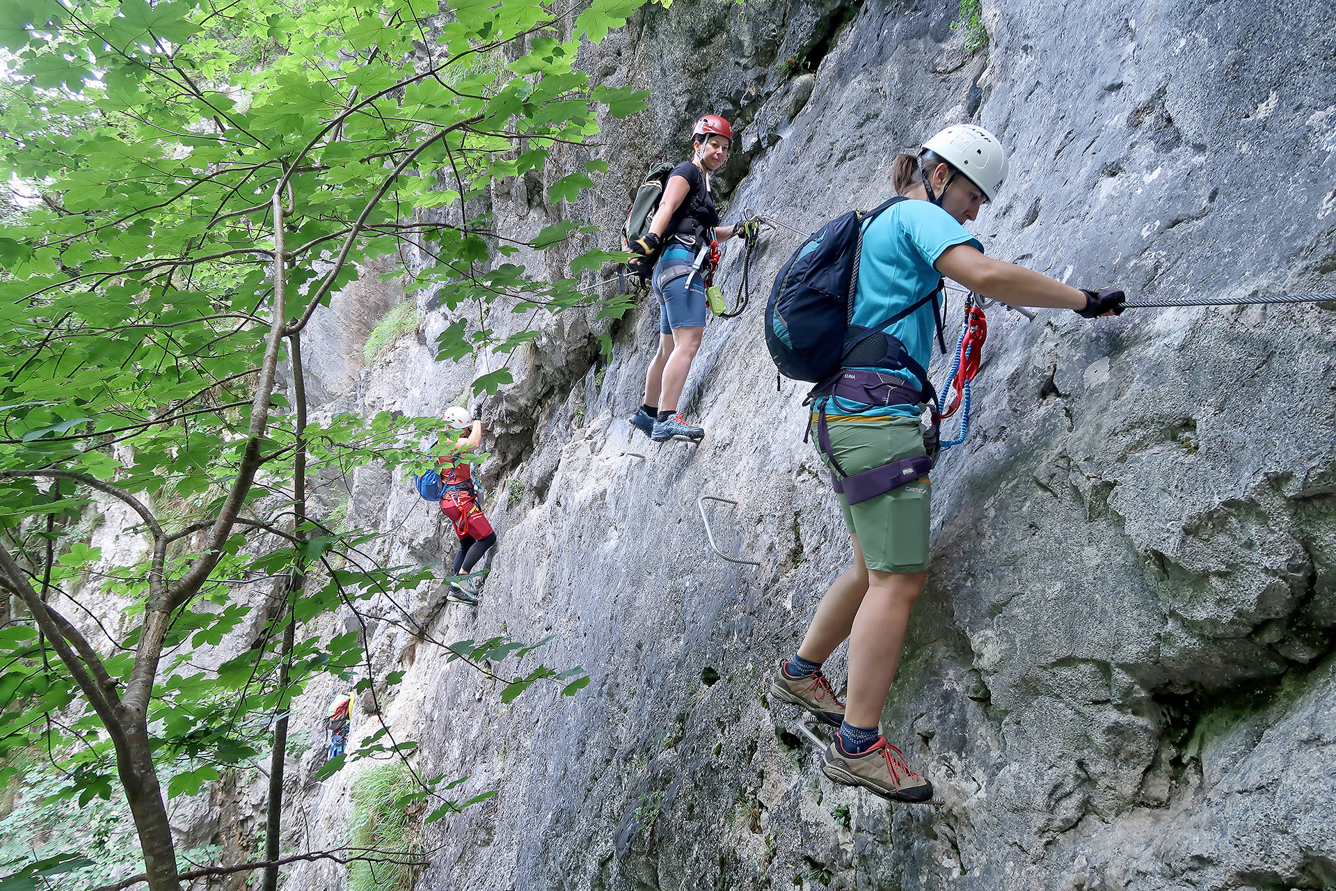 guided ascent on via ferrata hvadnik with a mountain guide