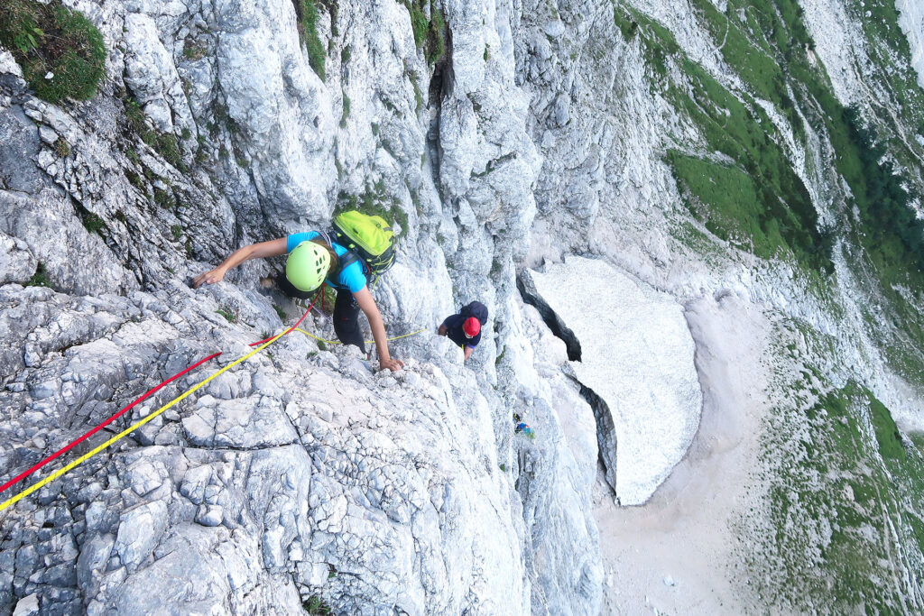 Bavarian route in Triglav north wall