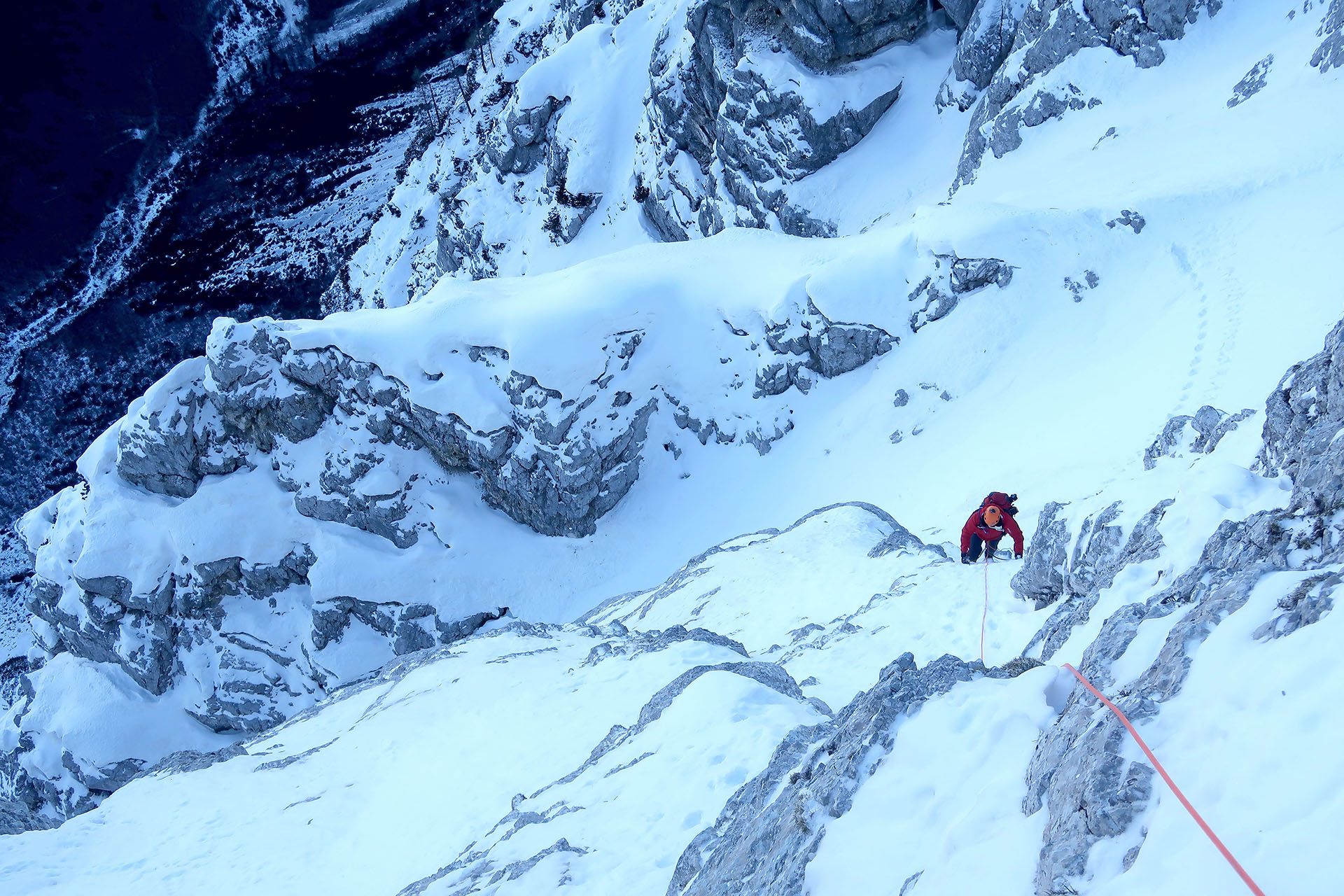 Perfect condition in Slovenian route in winter