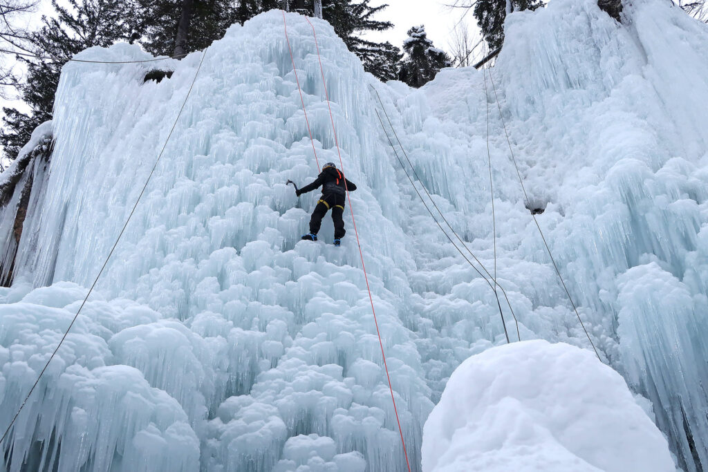 Ice climbing day trip in Mlačca gorge in Mojstrana