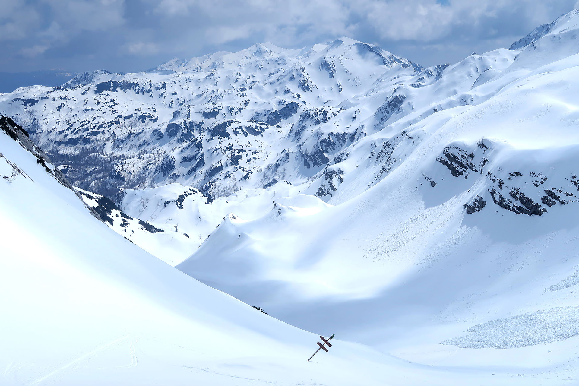 Triglav ski touring traverse in Julian Alps