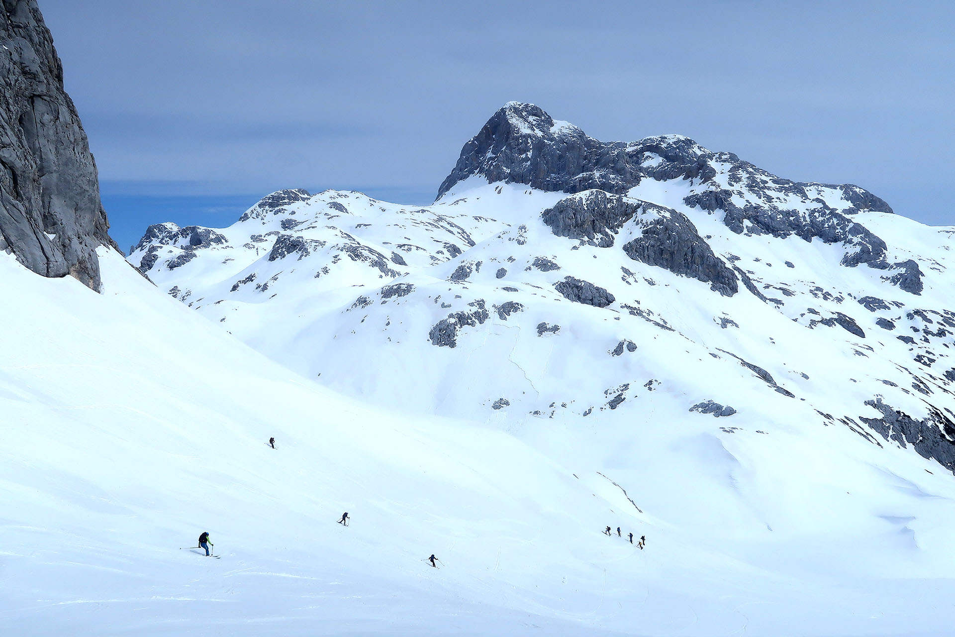 Triglav ski touring traverse is guided by IFMGA guides