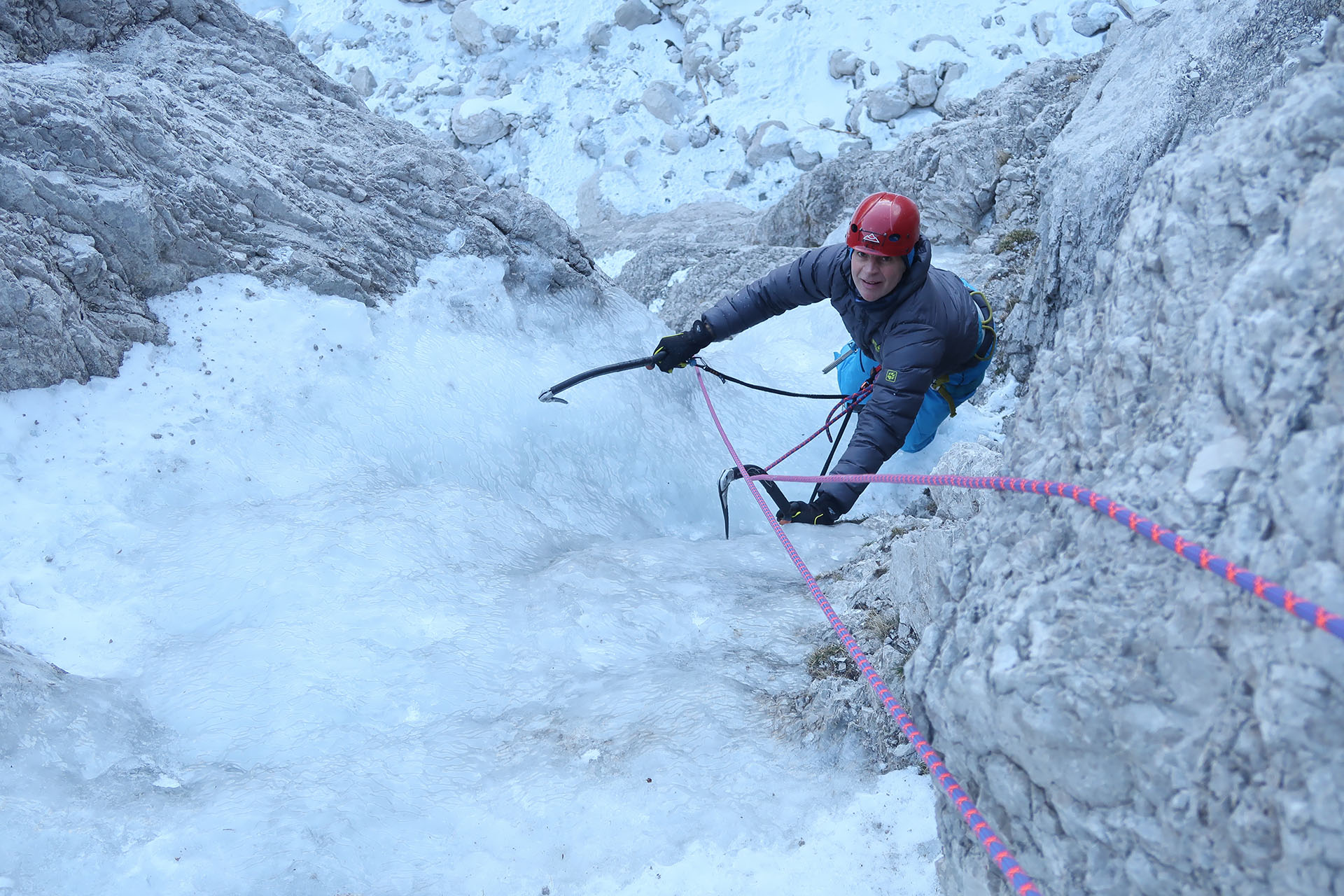 Ice climbing guided tour in Slovenian waterfalls