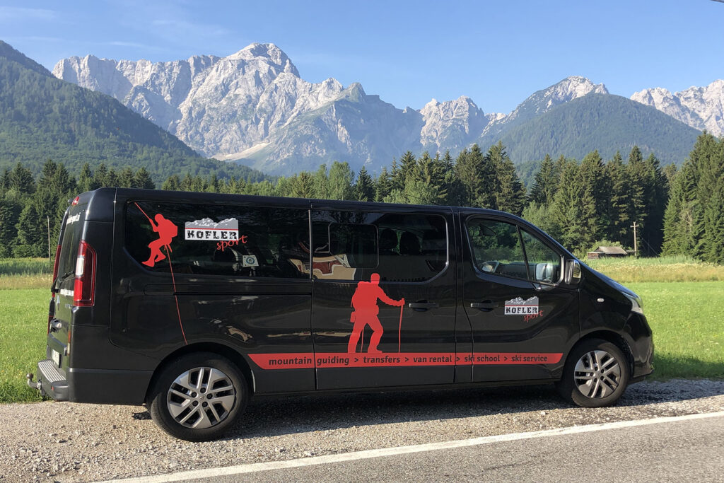 Transfers of persons and bikes in Julian alps and around Kranjska Gora
