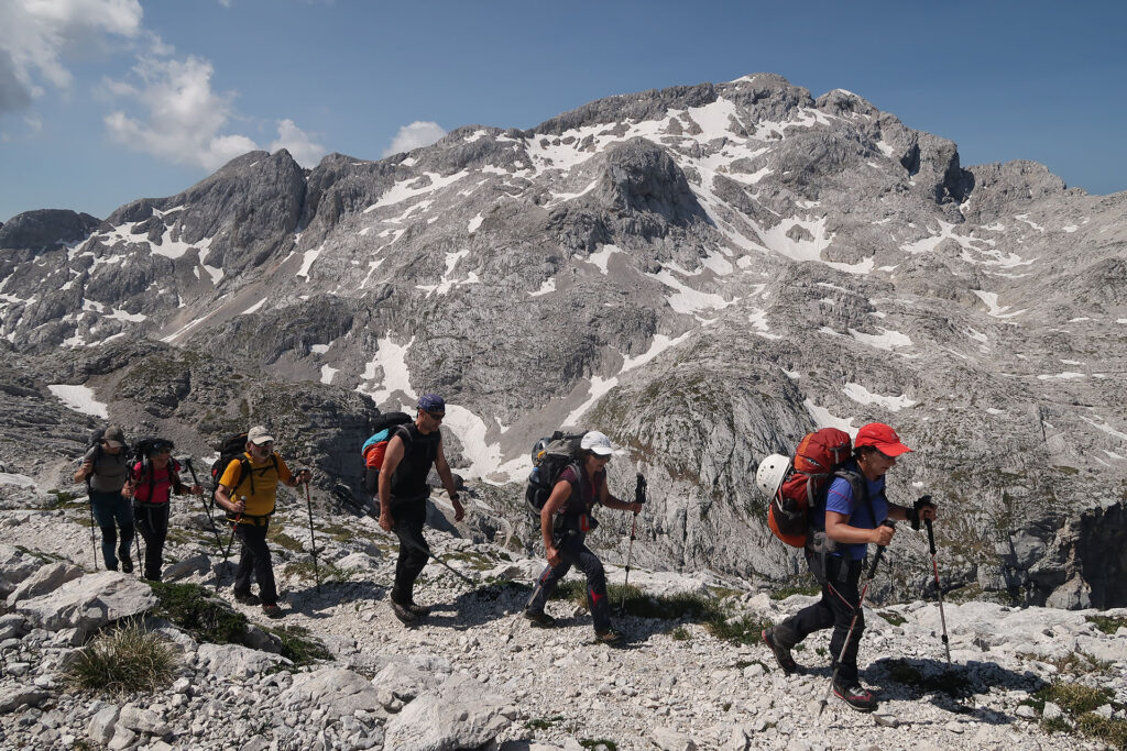 Trekking across Julian alps