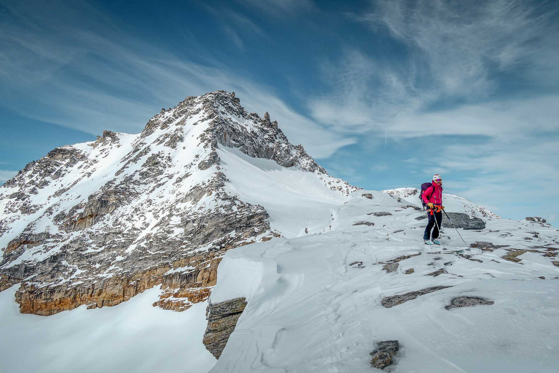Vzpon na Grantspitze pri prečenju Hoch Tirola