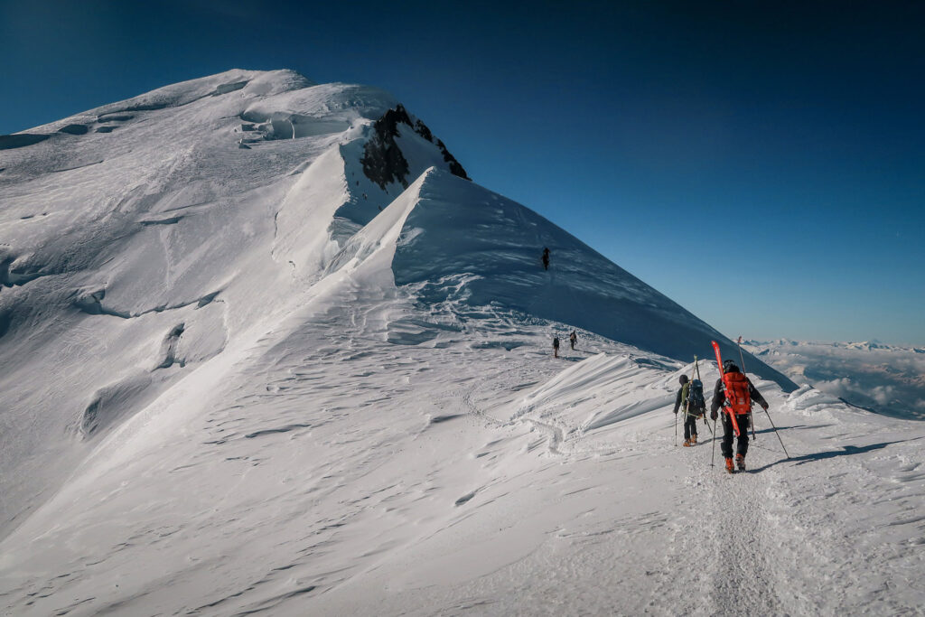Guided ski touring tour to Mont Blanc