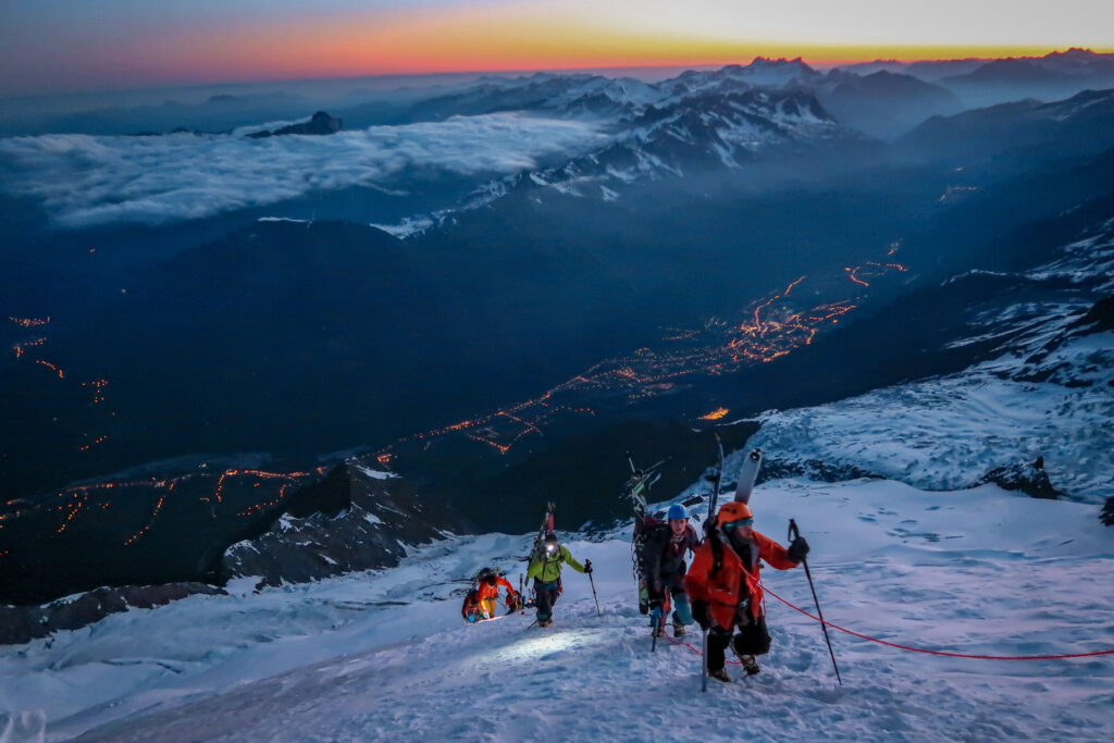 Ski from the top of Alpa - Mont Blanc