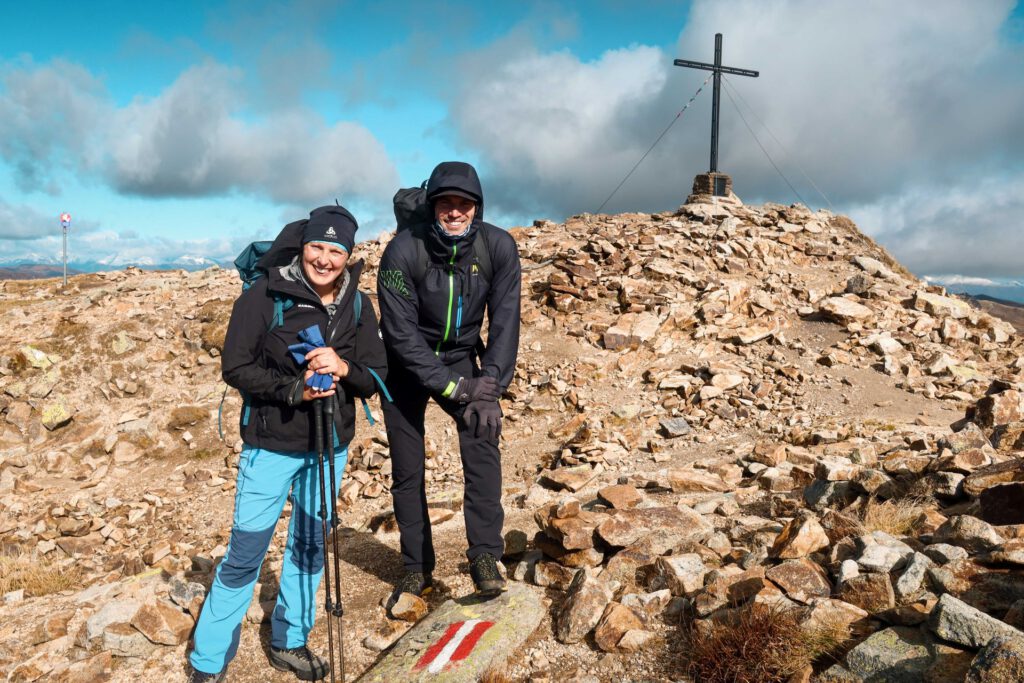 Hiking traverse in the Nockberge mountains