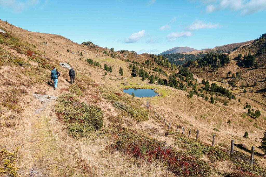 Hiking traverse in the Nockberge mountains