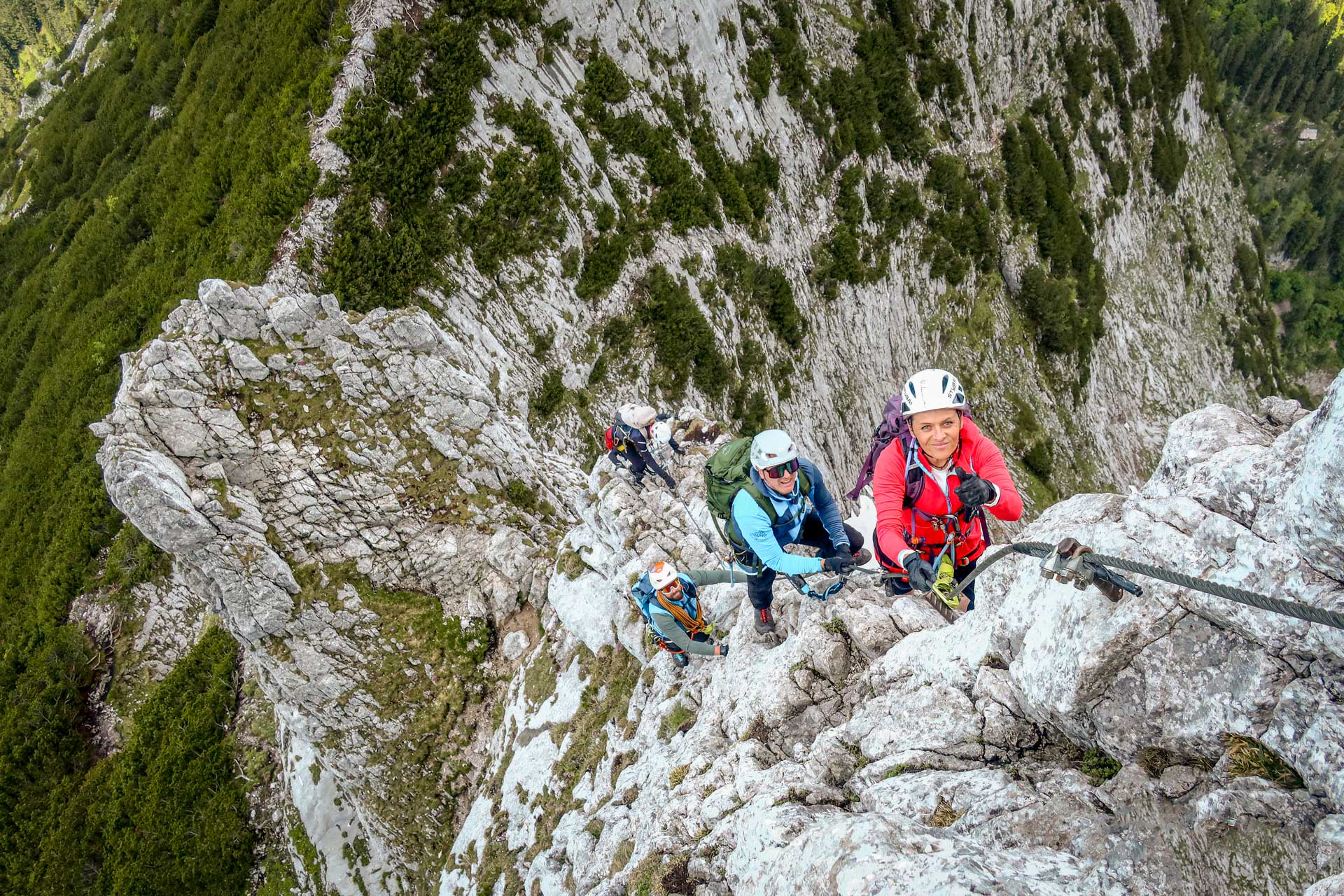 Vzpon z gorskim vodnikom v ferati Intersport na Großer Donnerkogel