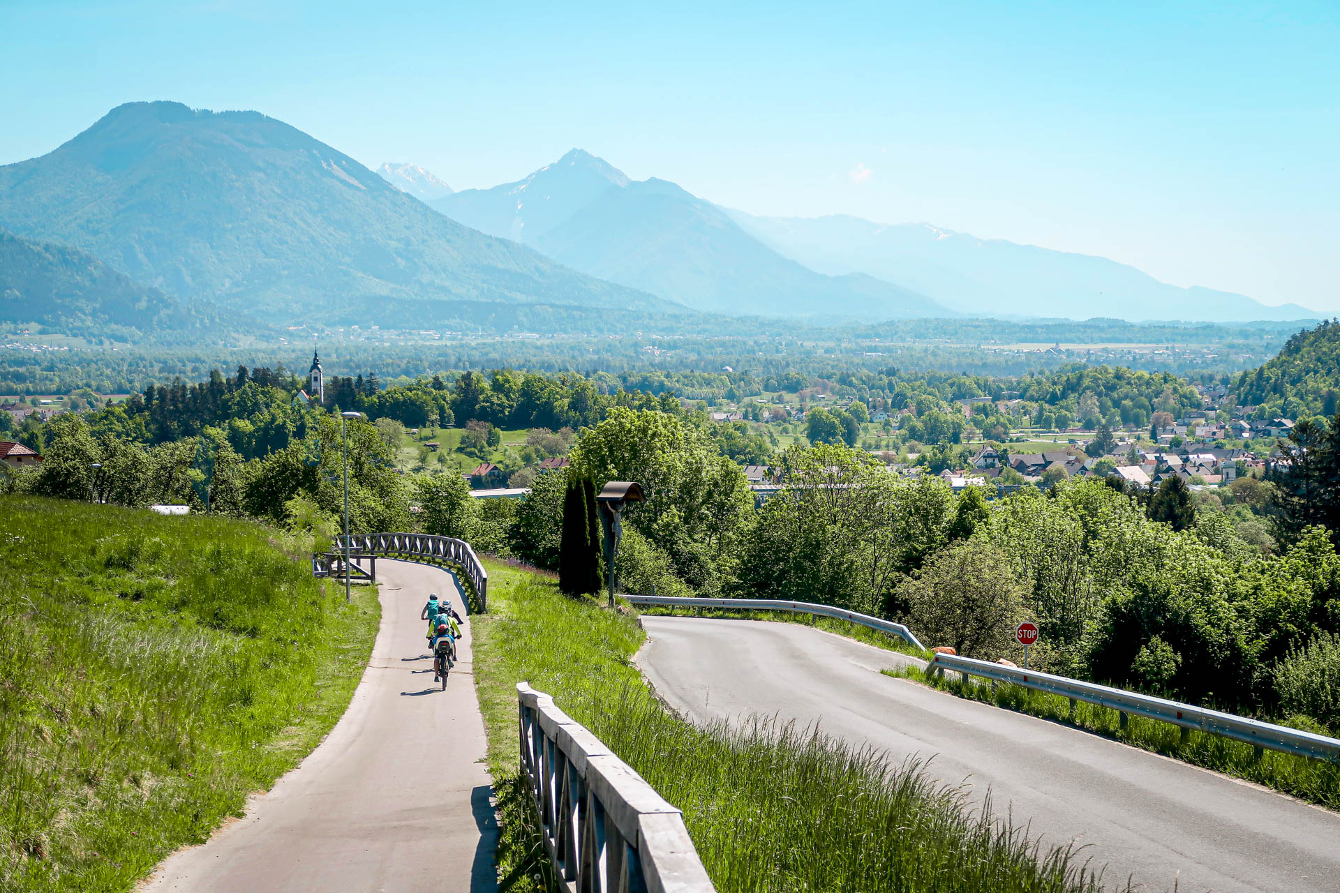 Cycling through Radovna valley and around lake Bled