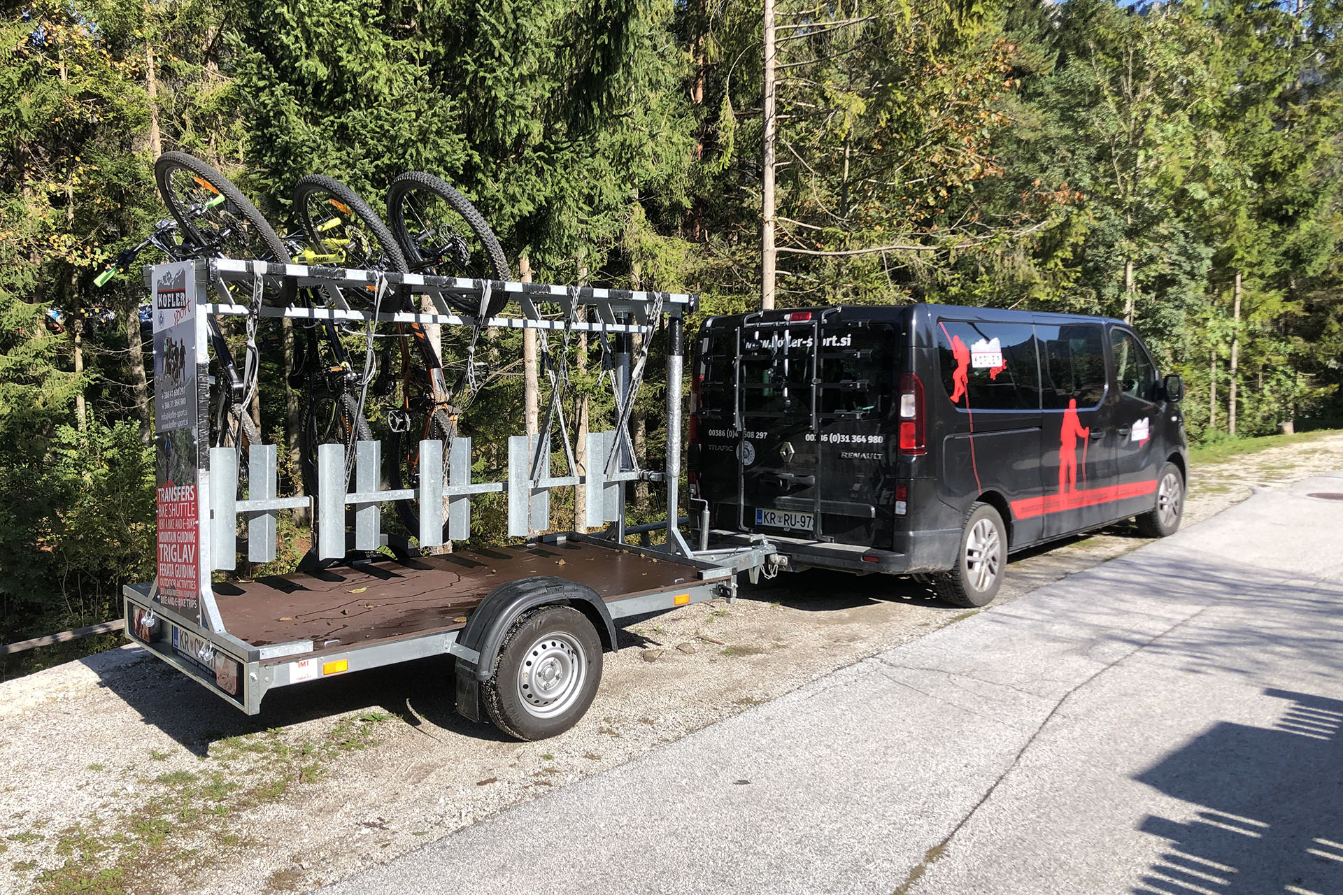 Transfers for mountain bikers, hikers and groups
