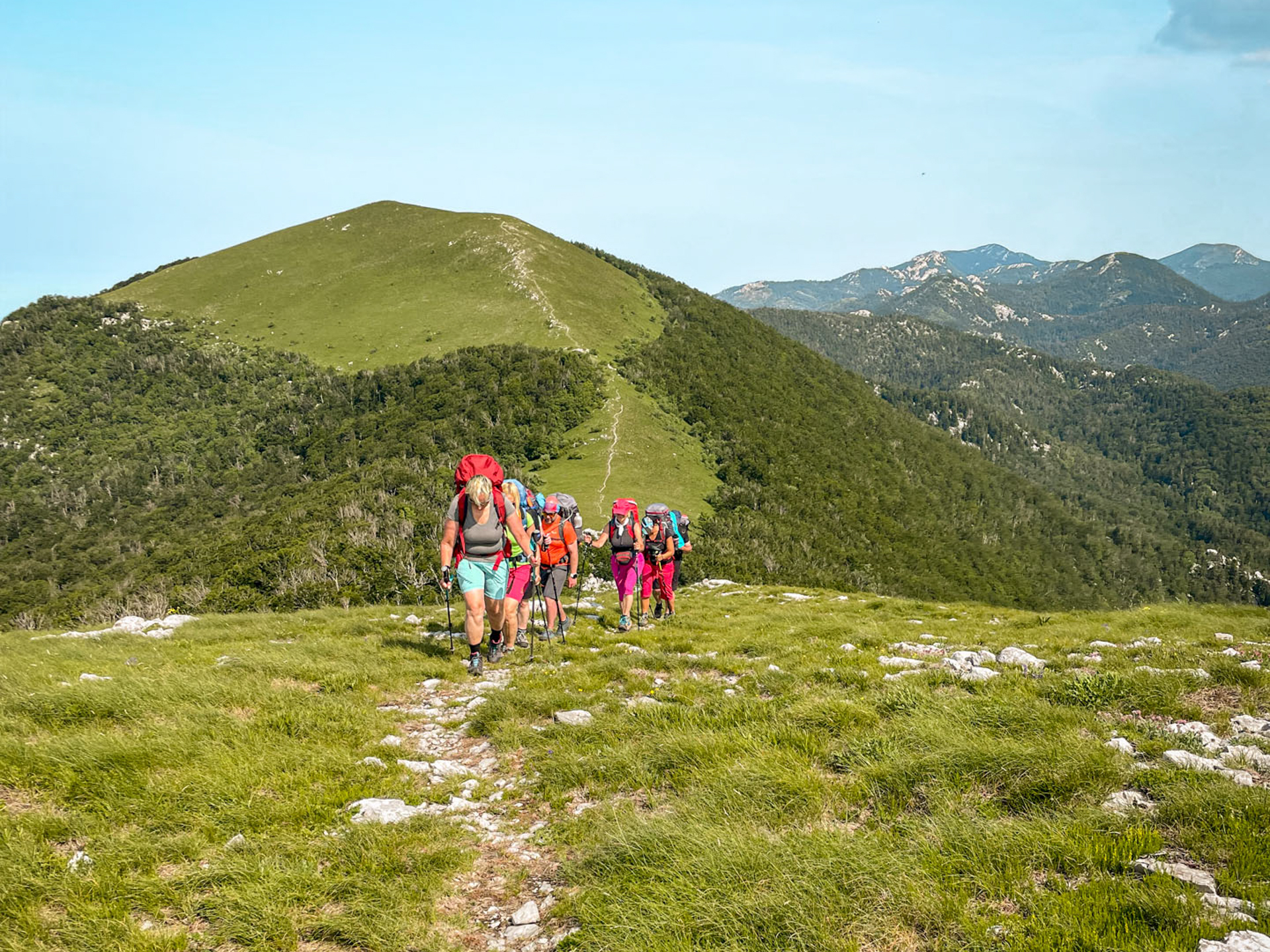 Trekking across wild Velebit - hut Zavižan.