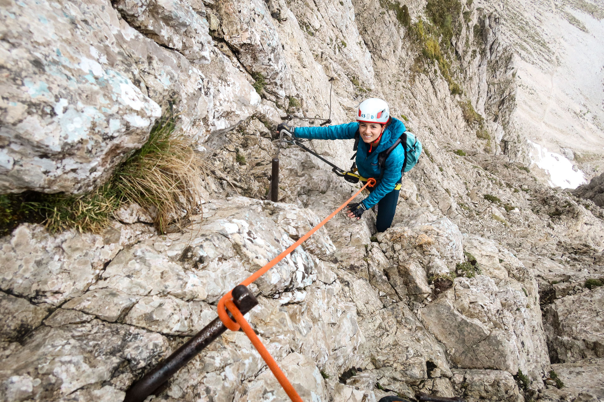 guided ascent on Secured climbing route Mala Mojstrovka - Hanzova route