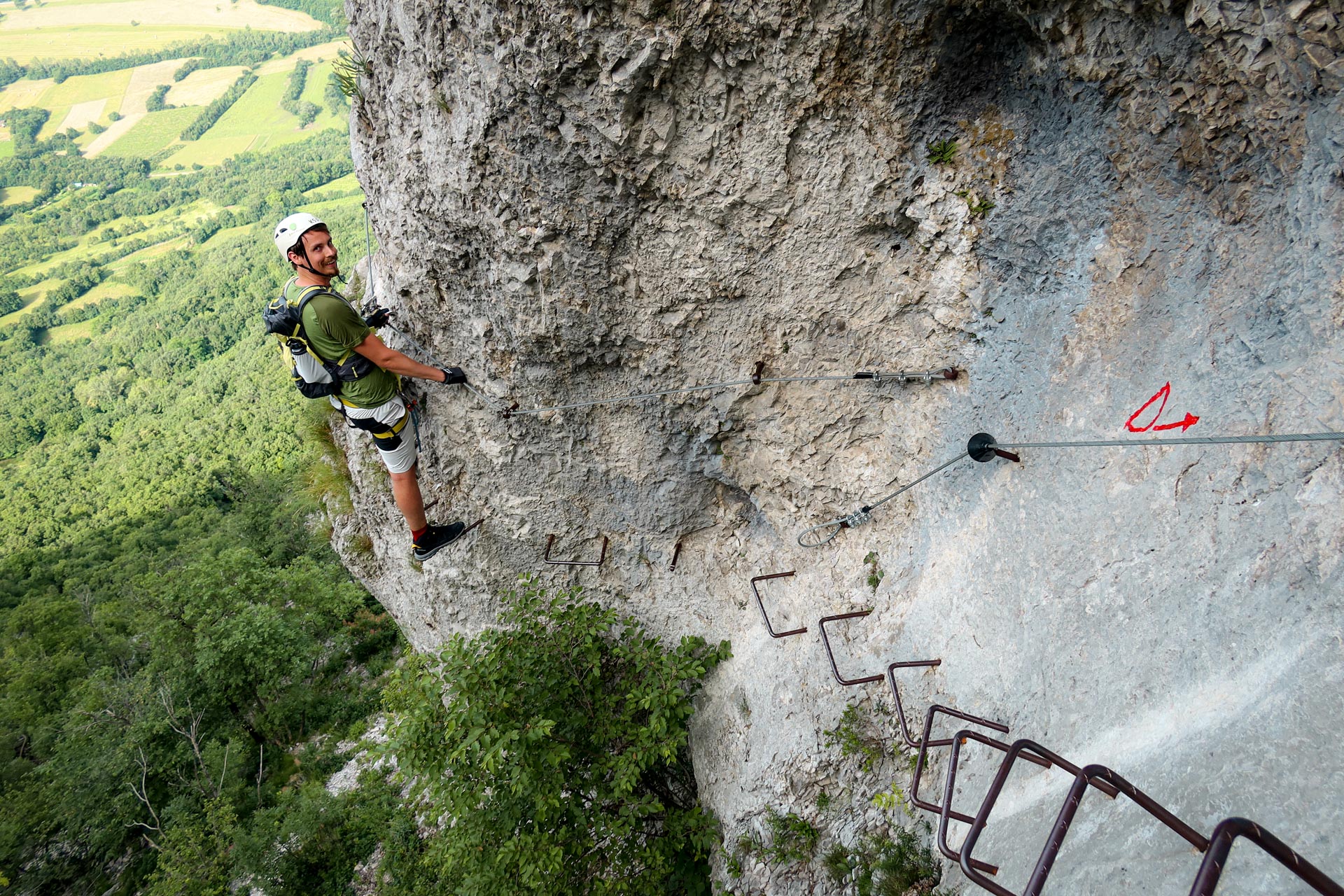 guided ascent with a mountain guide on via ferrata furlan and otmar