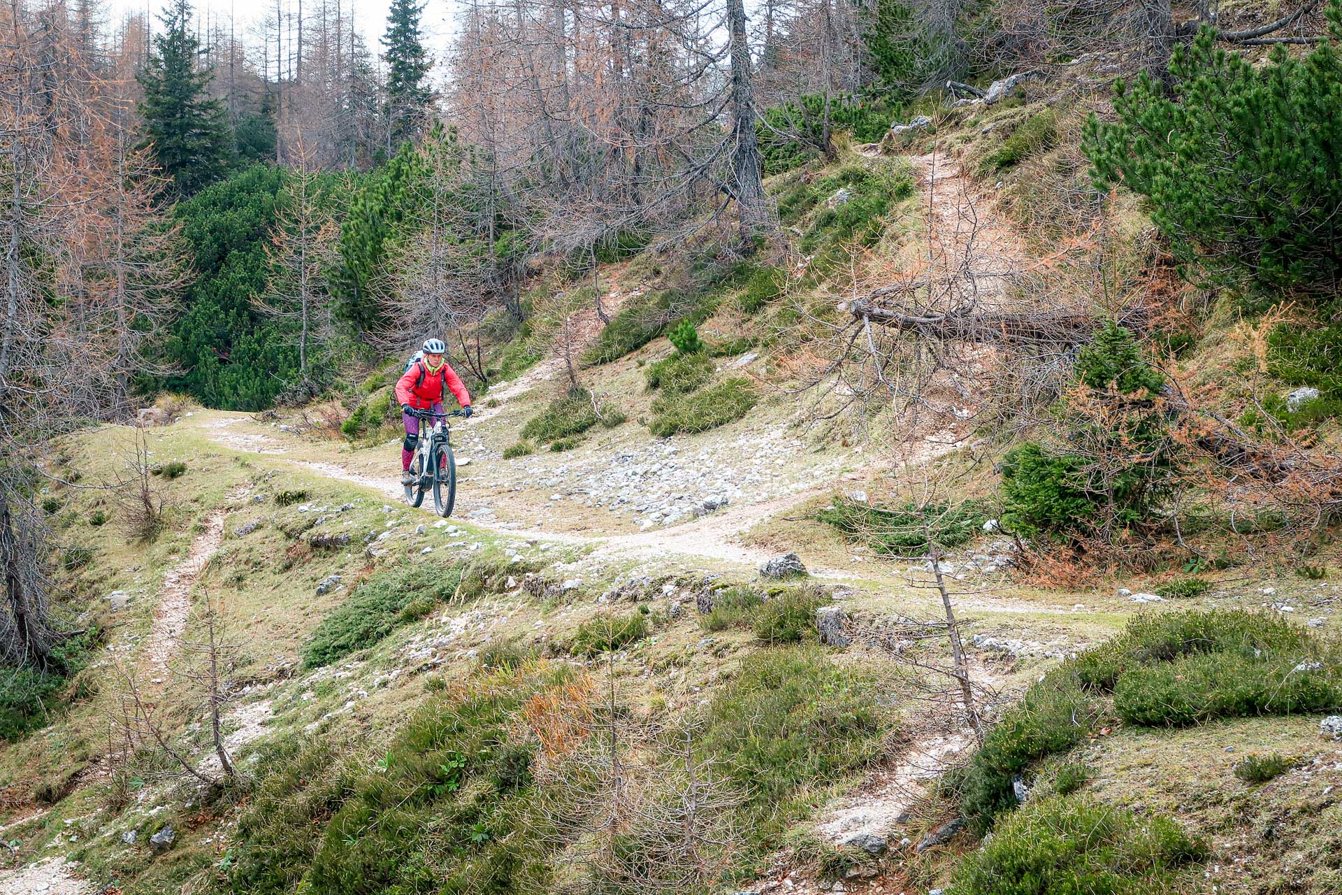Mountain bike trail form highest pass in Slovenia - Vršič