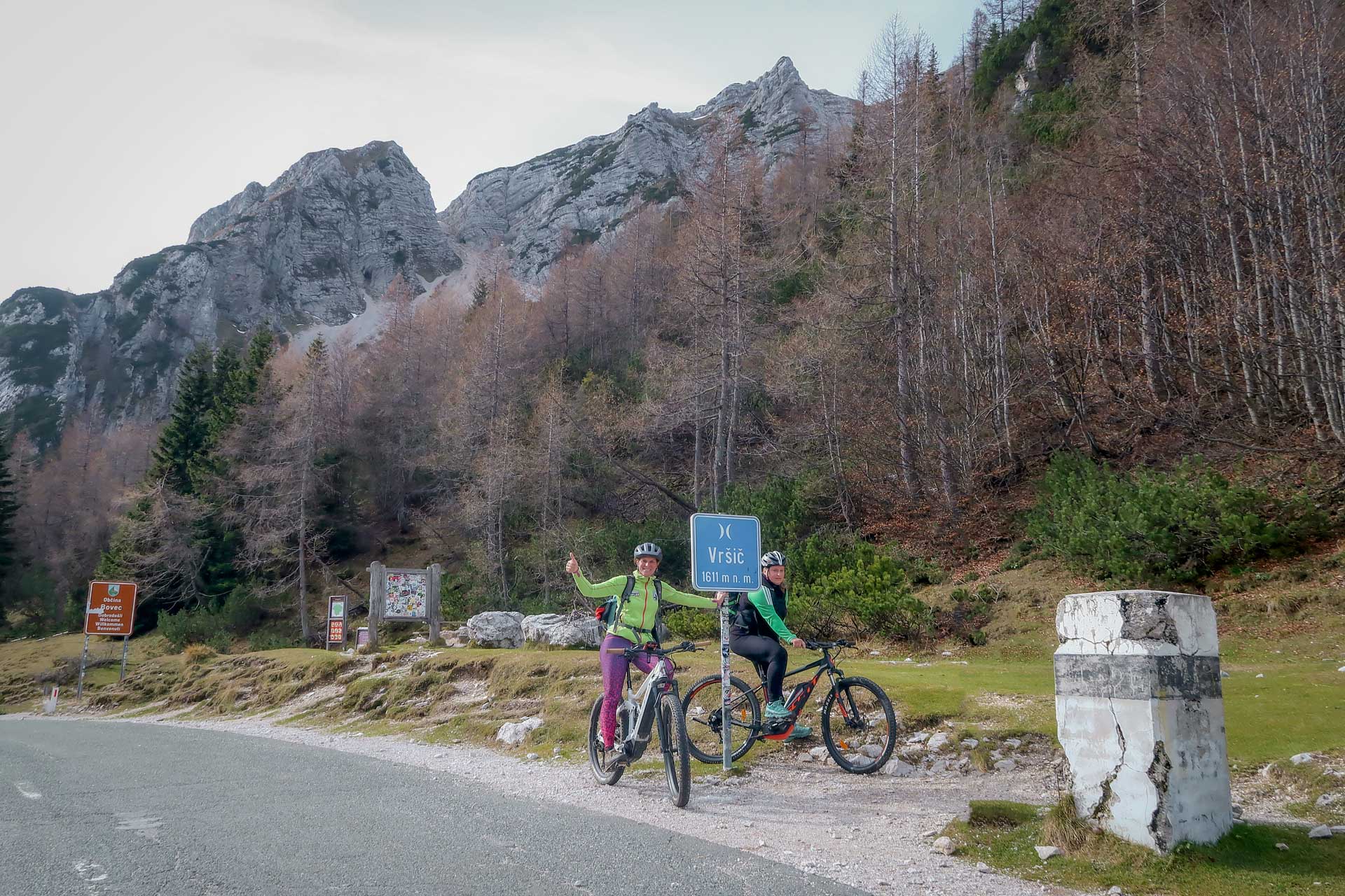 Highest mountain pass in Slovenia and a bike trail