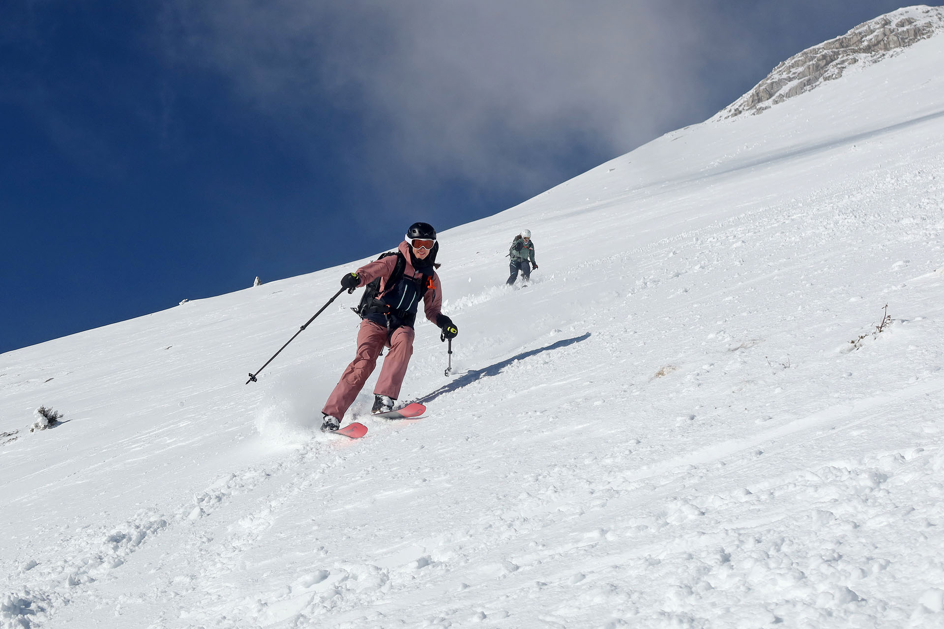 Powder hunting in ski touring week in MOntenegro
