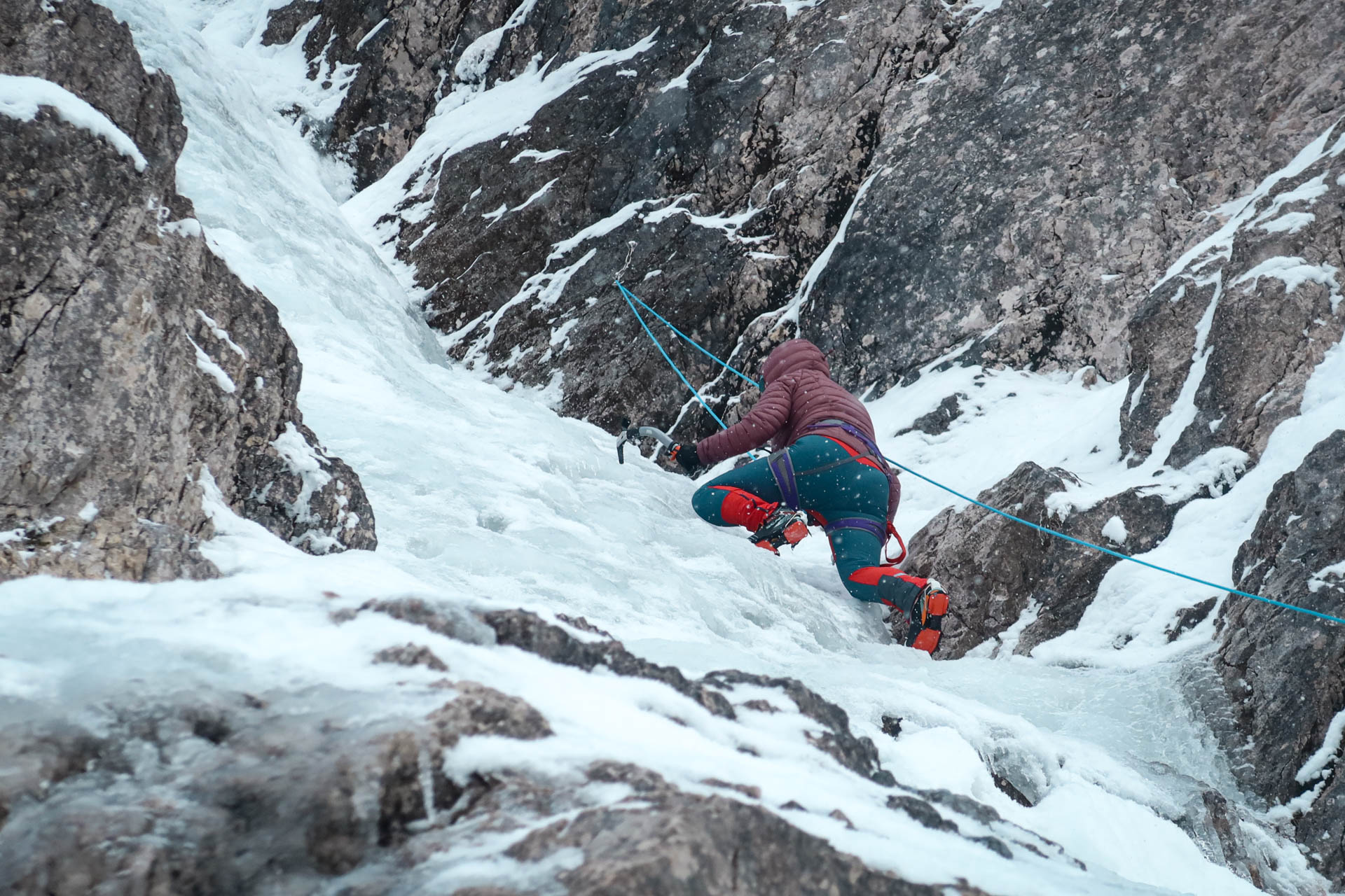 Ice climbing guided tour in Slovenian waterfalls
